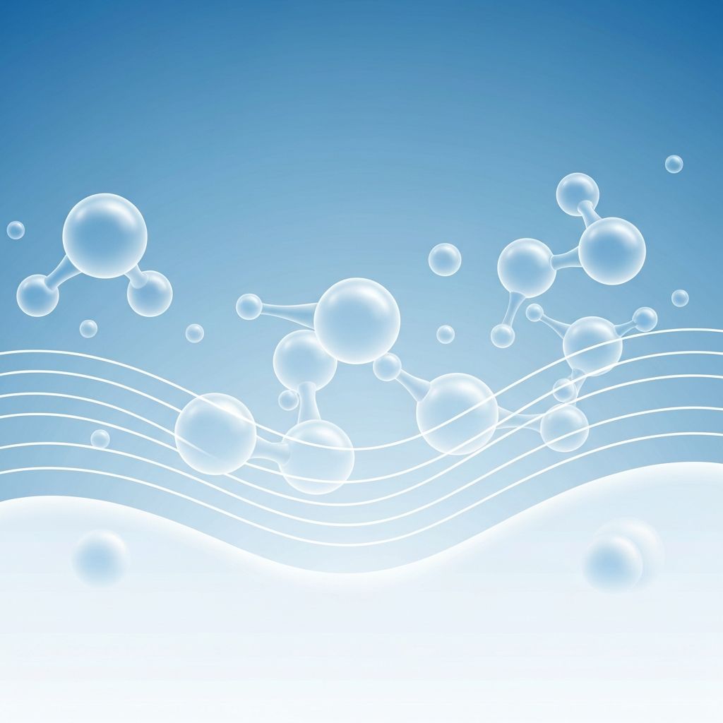 Abstrakte Darstellung von Wassermolekülen